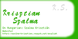 krisztian szalma business card