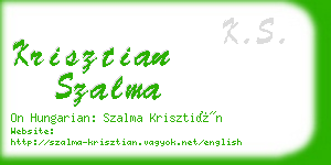 krisztian szalma business card